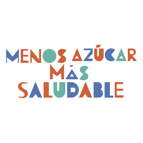 Sara Villanueva diseño e ilustración campaña "Menos azúcar más saludable" logotipo