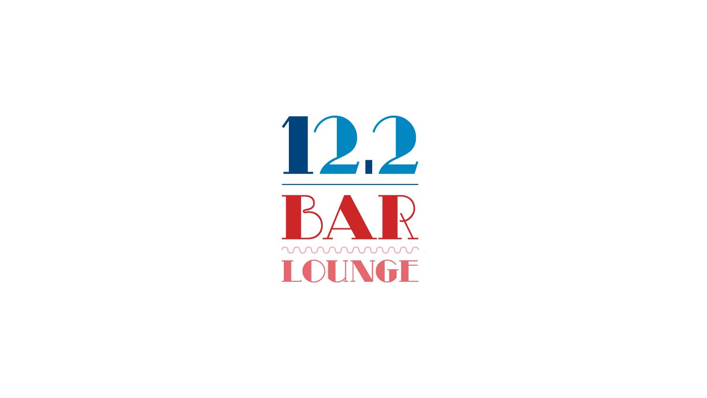 Sara Villanueva branding for 12.2 bar lounge